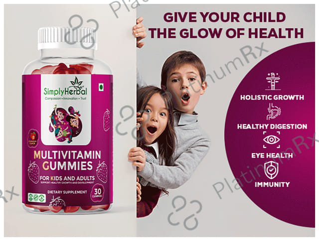 Simply Herbal Multivitamin Gummies Strawberry