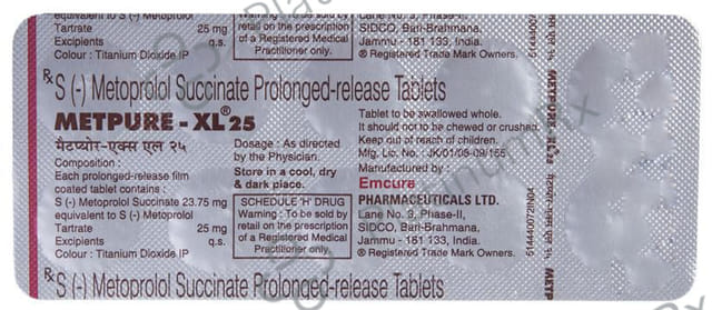 Metpure XL 25mg Tablet PR 10s