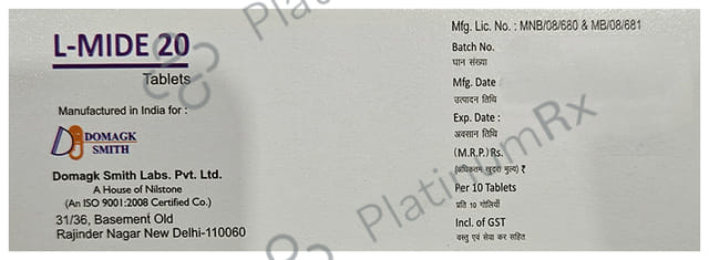 L Mide 20mg Tablet 10s