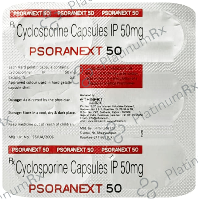 Psoranext 50mg Capsule 6 capsules