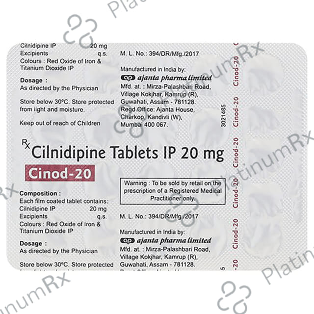 Cinod 20mg Tablet 20s