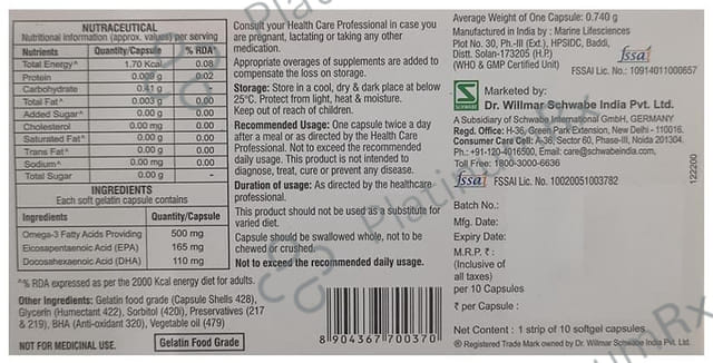 Dr Willmar Schwabe Germany Nunerve Softgel Capsule