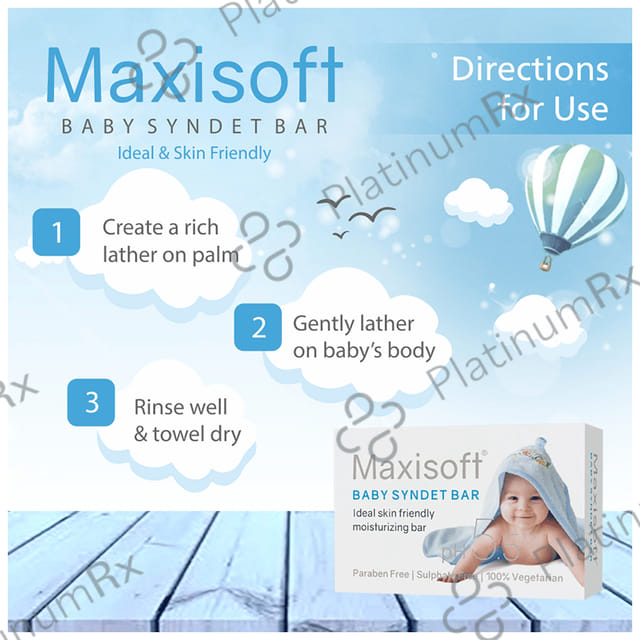 Maxisoft Baby Syndet Bar (75gm Each) 3 units