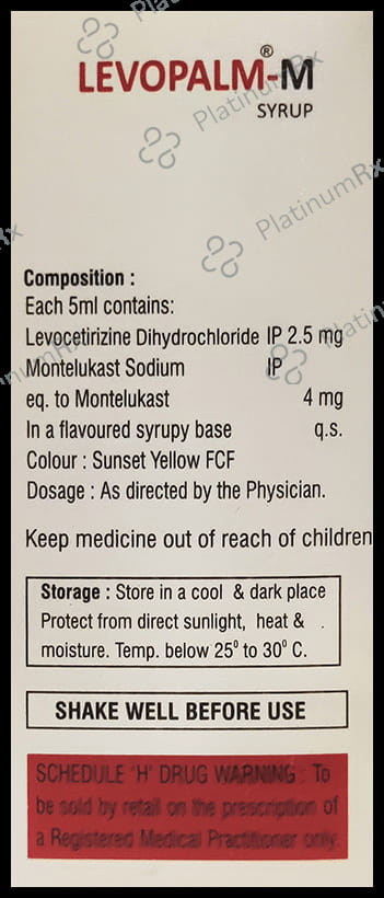 Levopalm M 2.5/4mg Syrup 60ml