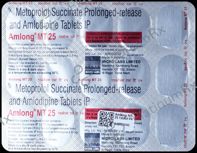 Amlong MT 25mg Tablet PR 15s