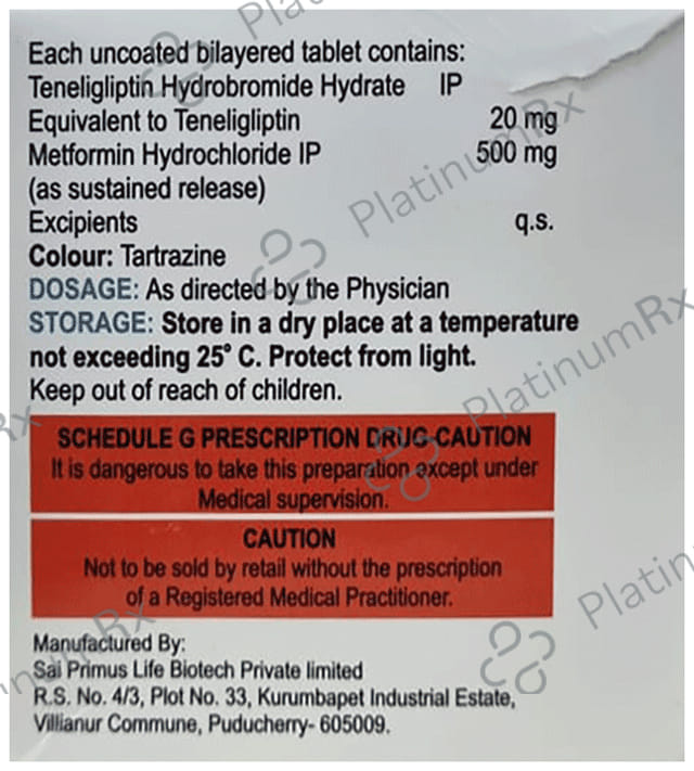 Priglip M 20/500mg Tablet SR 10s