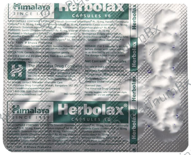 Himalaya Herbolax Capsule 10s