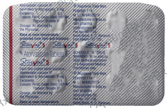 Storvas 5mg Tablet 15s