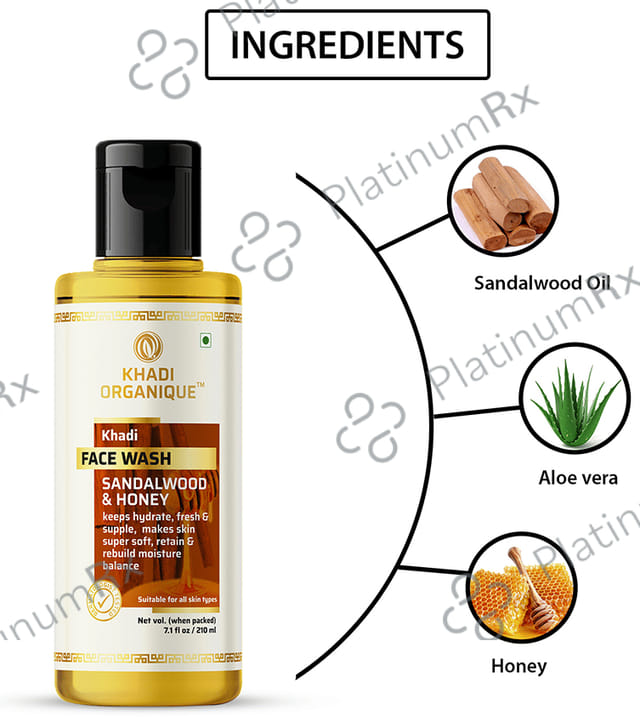 Khadi Organique Khadi Face Wash Sandalwood and Honey