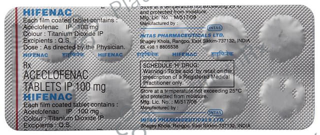 Hifenac 100mg Tablet 10s