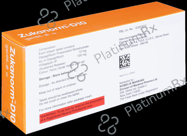 Zukanorm D 10/100mg Tablet 10s