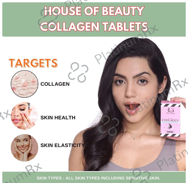 House of Beauty Hydrolyzed Collagen with Hyaluronic & Rosehip Extract Tablet