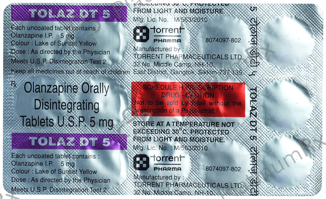 Tolaz DT 5mg Tablet DT 15s
