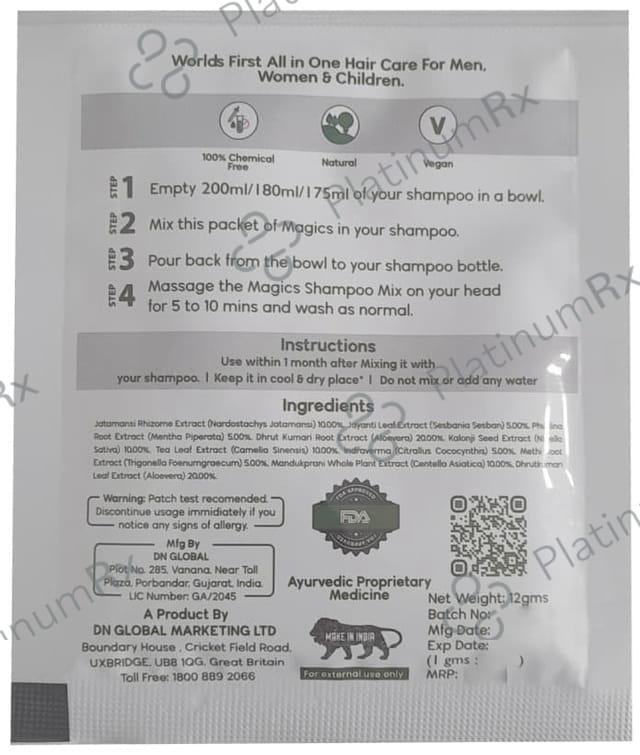 Magics Hair Care Sachet (12gm Each) 4 Sachets