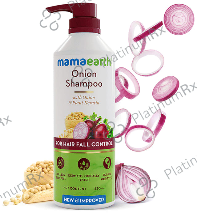 Mamaearth Onion Shampoo for Healthy Hair SLS & Paraben Free 650ml