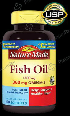 Nature Made Fish Oil Omega-3 1200mg Softgels 100 Soft Gelatin Capsule