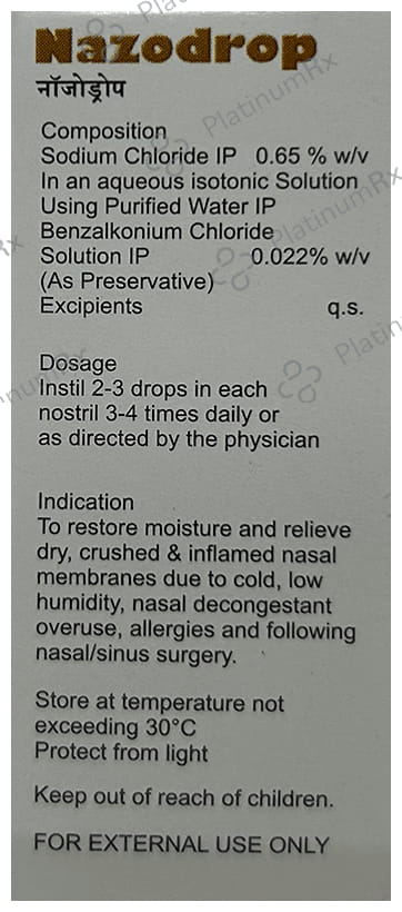 Nazodrop 0.65% Nasal Drop 10ml