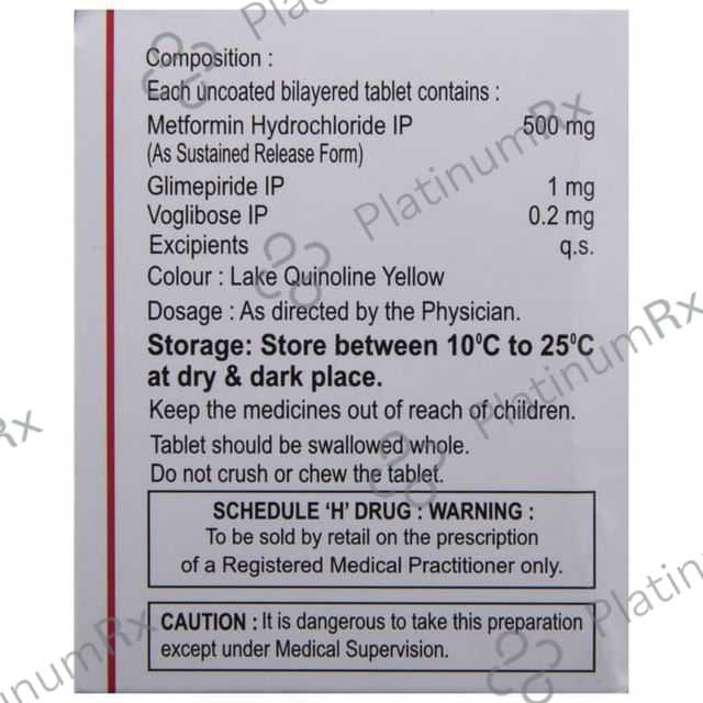 Glimisave MV 1/500/0.2mg Tablet SR 15s