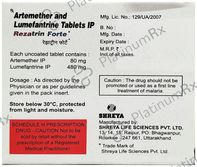 Razatrin Forte 80 mg/480 mg Tablet