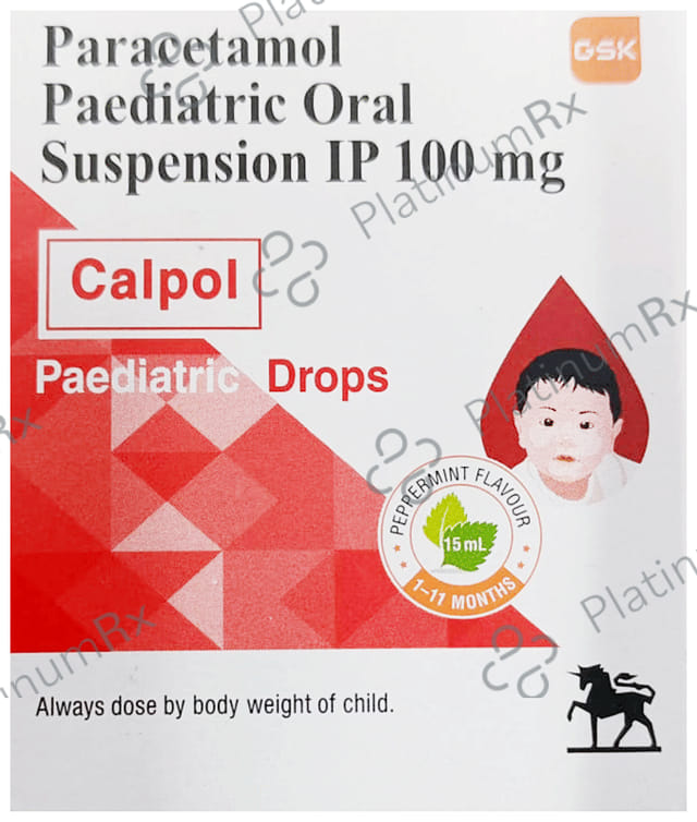 Calpol Paediatric Drops Peppermint Flavour 15ml