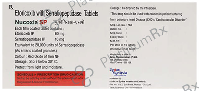 Nucoxia SP 60/10mg Tablet 10s