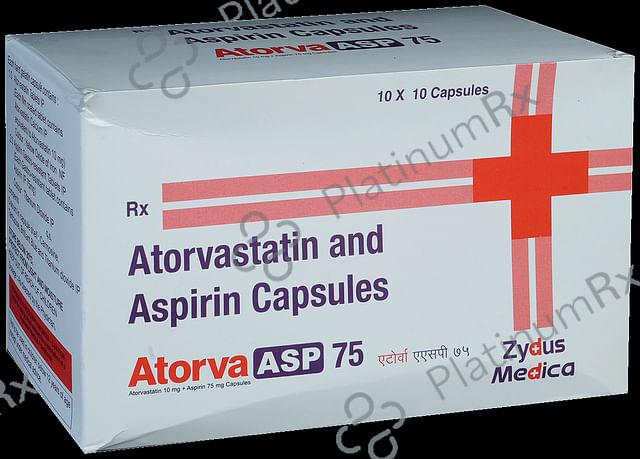 Atorva Asp 75/10mg Capsule 10s