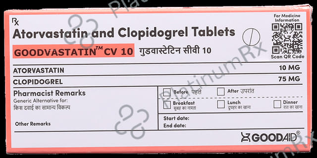 Goodvastatin CV 10/75mg Tablet 10s