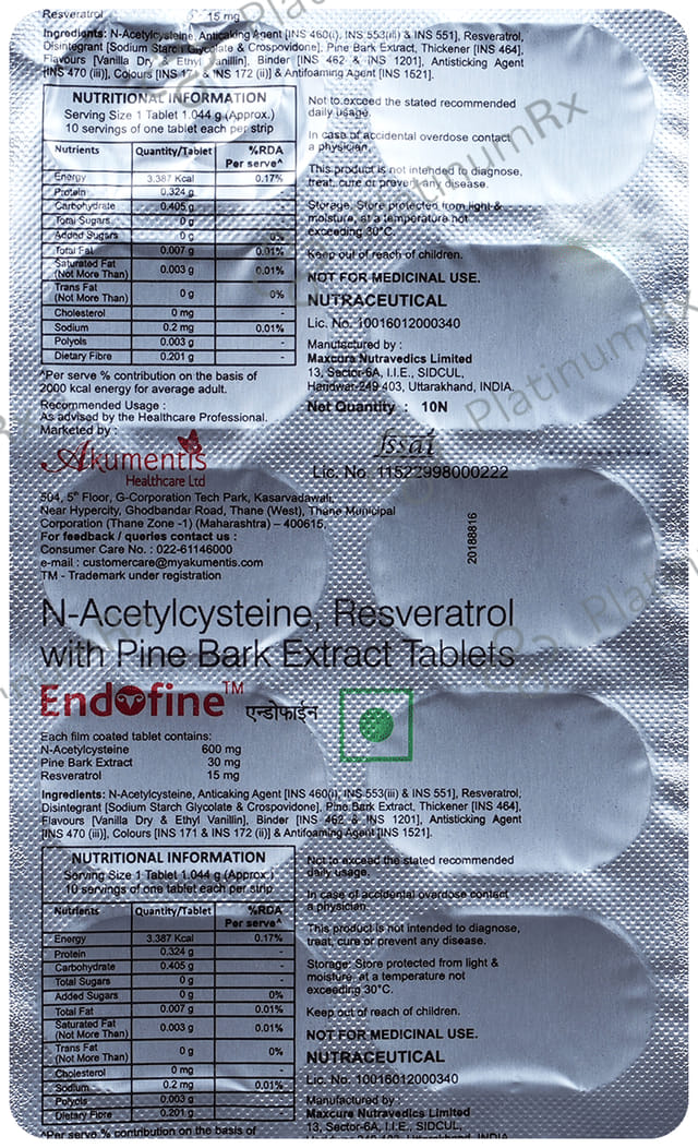 Endofine Tablet 10s