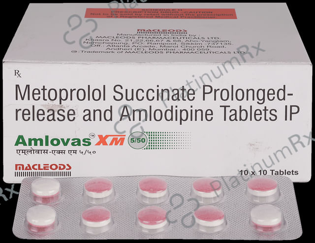 Amlovas XM 5/47.5mg Tablet PR 10s
