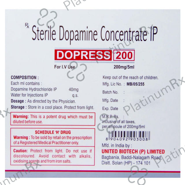 Dopress 200mg Injection 5ml