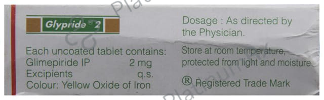 Glypride 2mg Tablet 10s