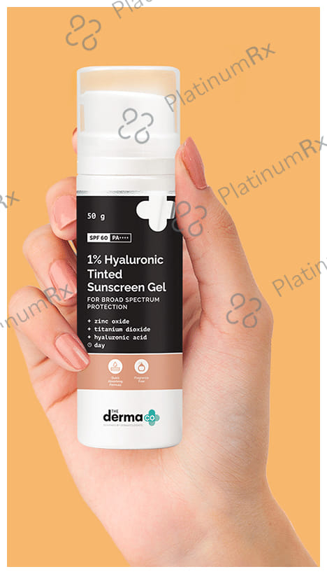 The Derma Co 1% Hyaluronic Tinted Sunscreen SPF 60 PA++++ 30gm