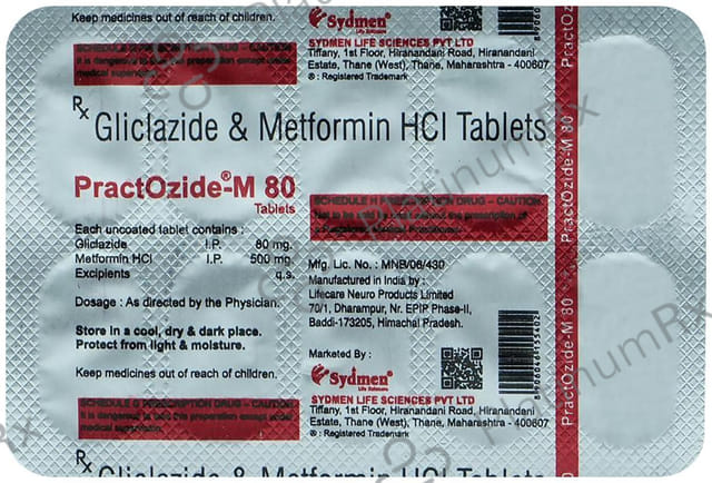 Practozide M 80mg/500mg Tablet