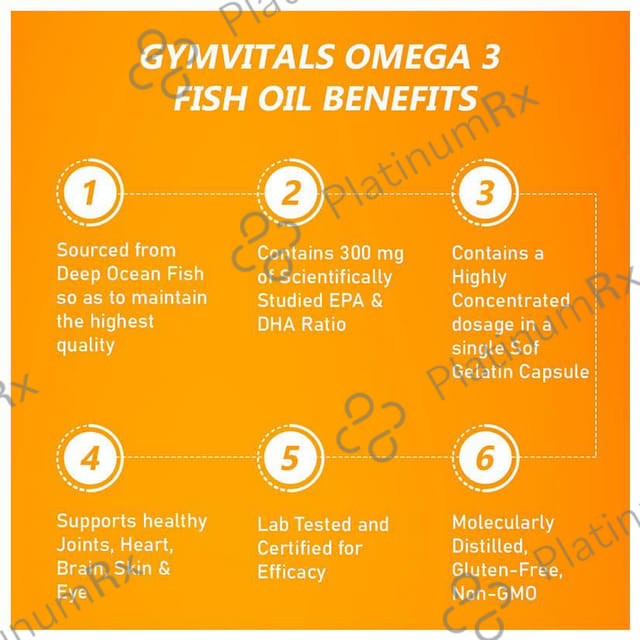 Gym Vitals Omega 3 Fish Oil Soft Gelatin Capsule 100s