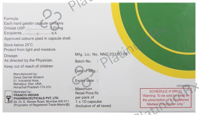 Lipophage 120mg Capsule 10s