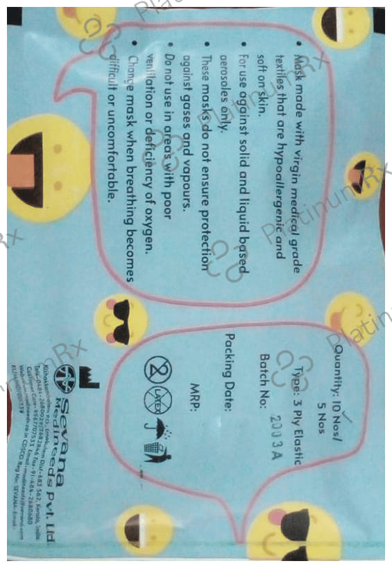 Suraksha 3 Ply Kids Mask Assorted