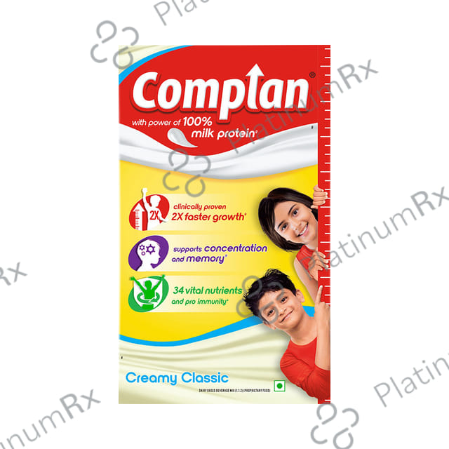 Complan 100% Milk Protein for Concentration, Memory & Growth - Flavour Creamy Classic Refill