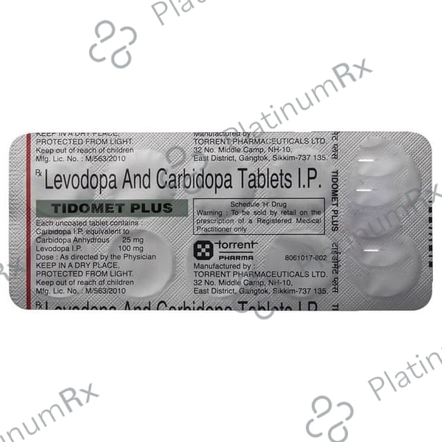 Tidomet Plus 25/100mg Tablet 10s