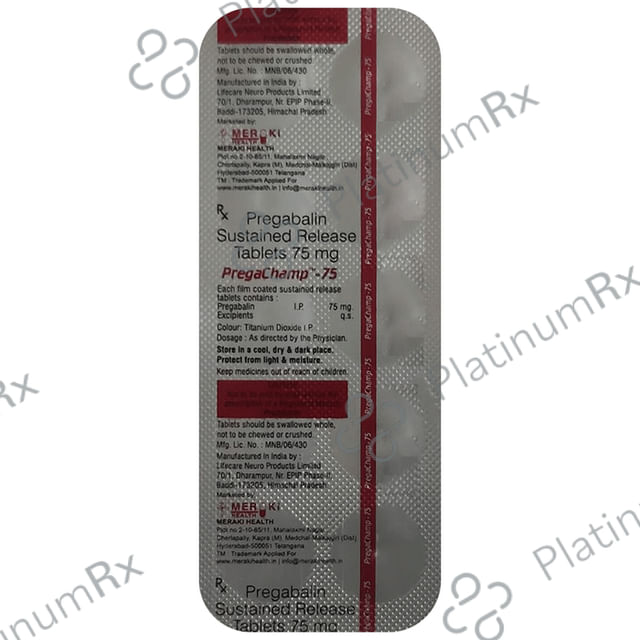 Pregachamp 75 Tablet SR