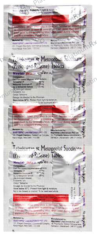 Newtel Beta 25/40mg Tablet PR 10s