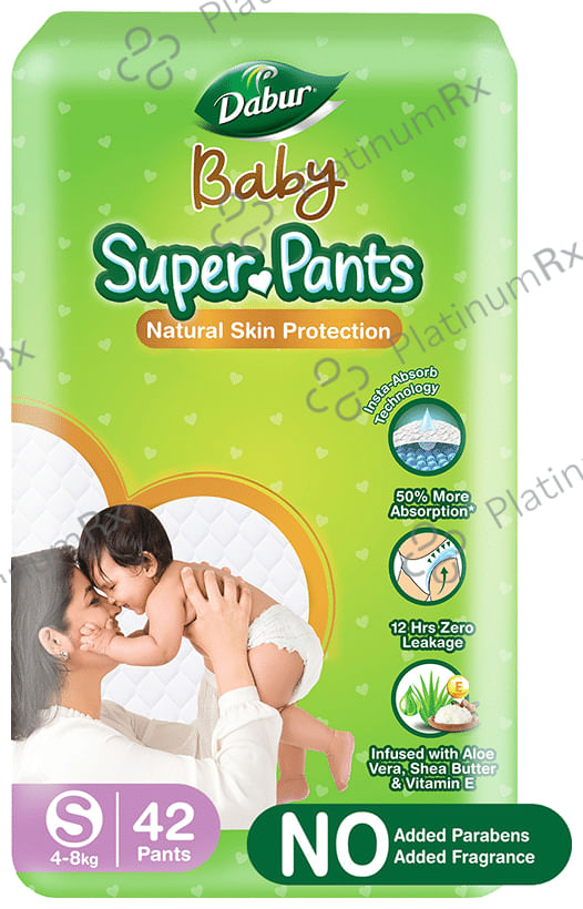 Dabur Baby Super Pants with Aloe Vera, Shea Butter & Vitamin E - Size Small