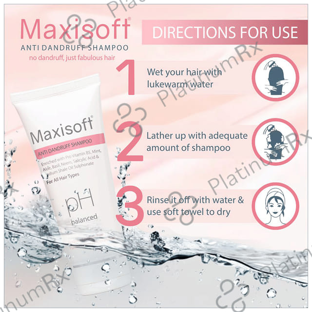 Maxisoft PH Balanced Anti Dandruff Shampoo (100ml Each) 2 Tubes