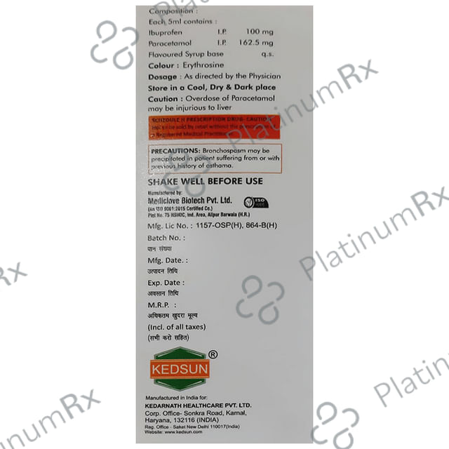 Paraked-Plus Oral Suspension