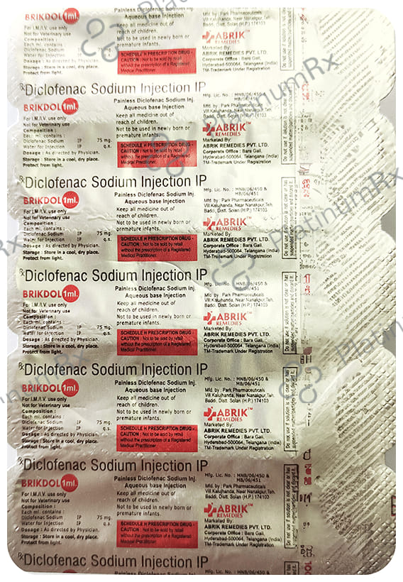 Brikdol 75mg Injection 1ml