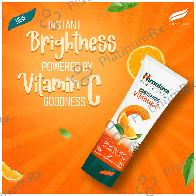 Himalaya Brightening Vitamin C Face Face Wash Orange 100 ml