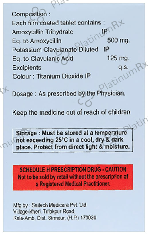 Cure-CV 625 Tablet