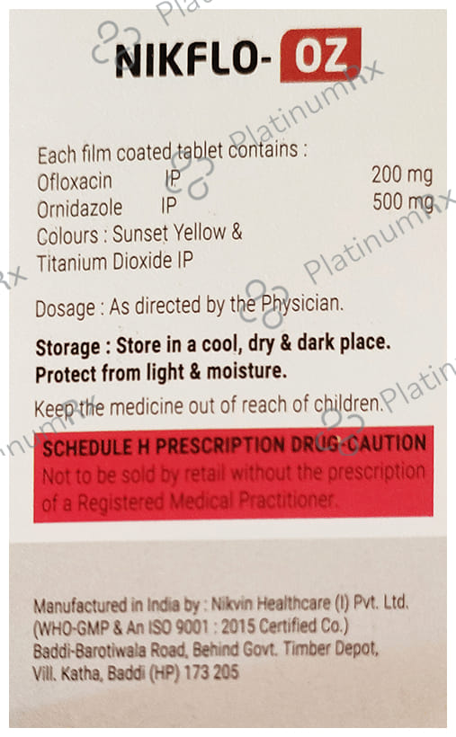 Nikflo 200/500mg OZ Tablet 10s