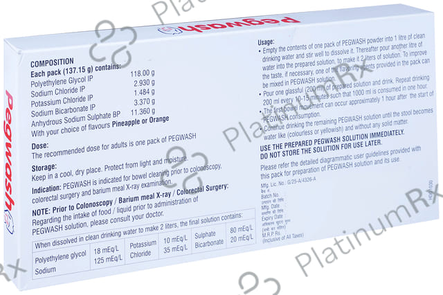 Pegwash Sachet 137.15gm