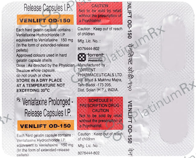 Venlift OD 150mg Capsule PR 10s