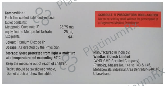 Metoelite XL 25 Tablet 10s